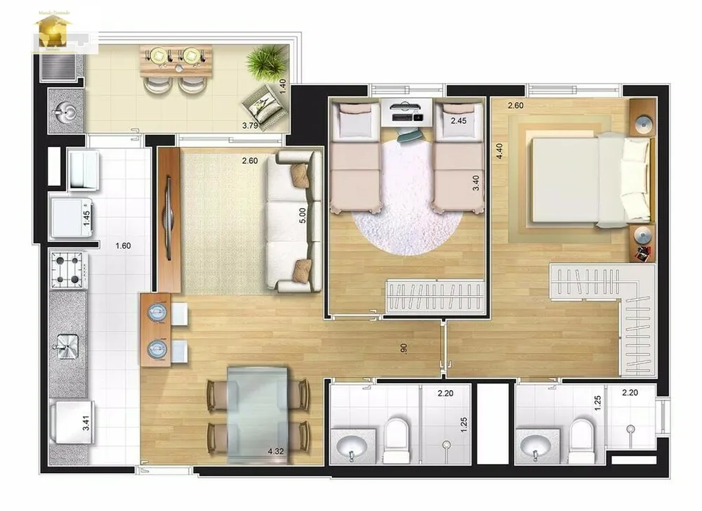 Apartamento, 2 quartos, 63 m² - Foto 15