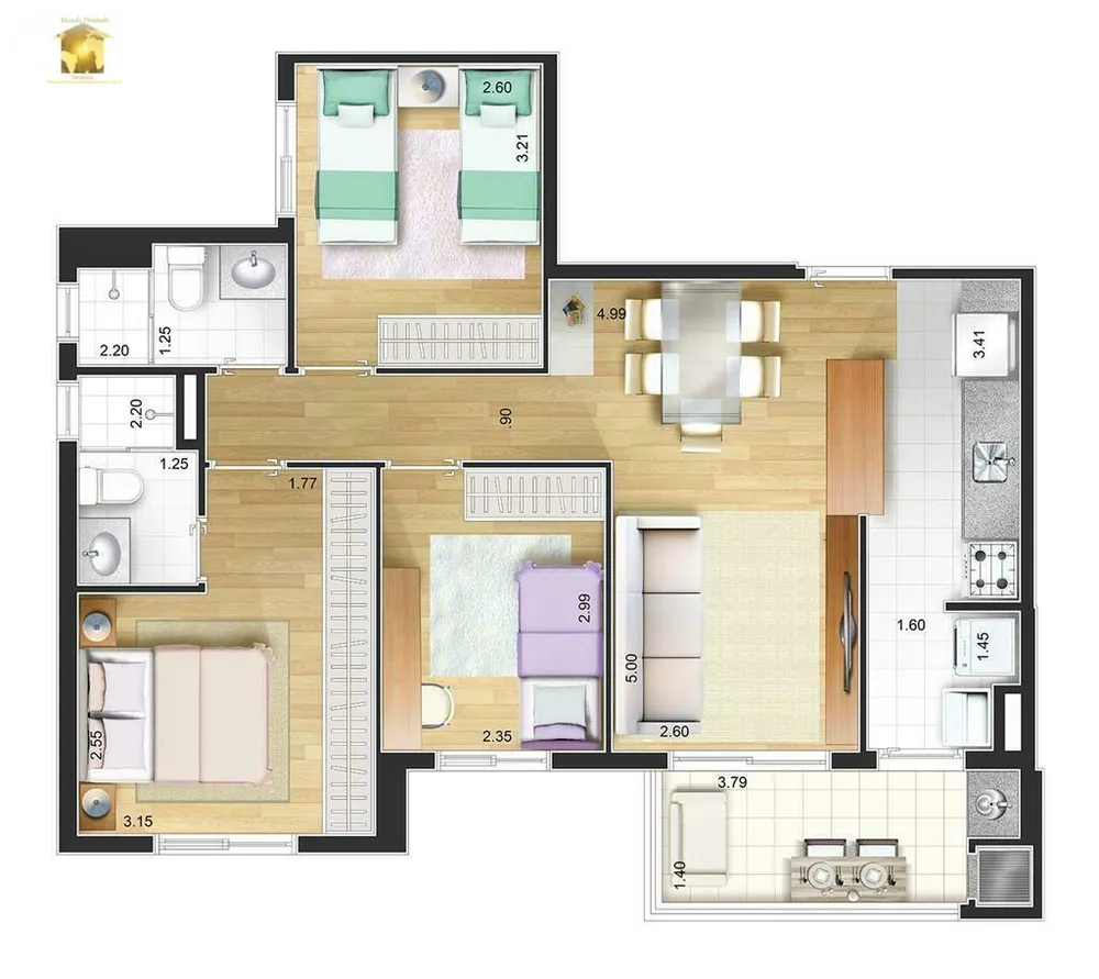 Apartamento, 2 quartos, 63 m² - Foto 17
