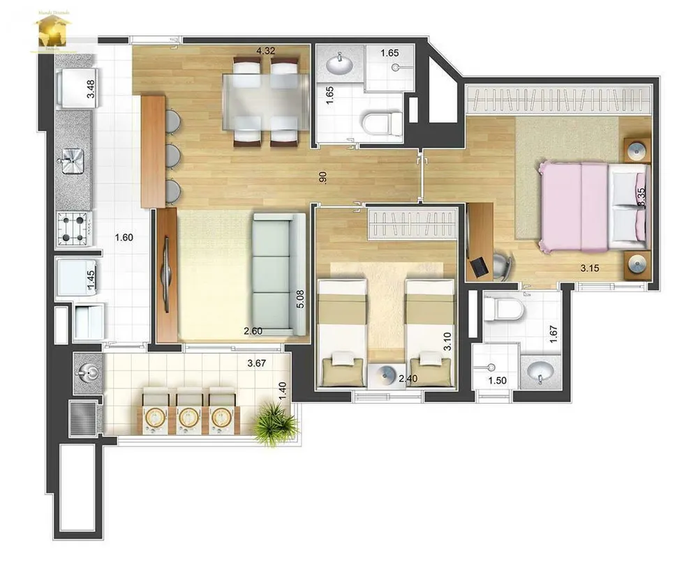 Apartamento, 2 quartos, 63 m² - Foto 16