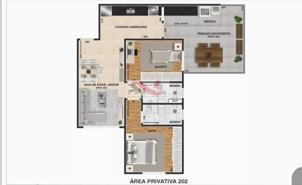 Apartamento, 2 quartos, 18 m² - Foto 1
