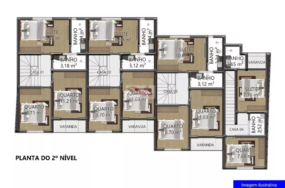 Casa, 2 quartos, 23 m² - Foto 2