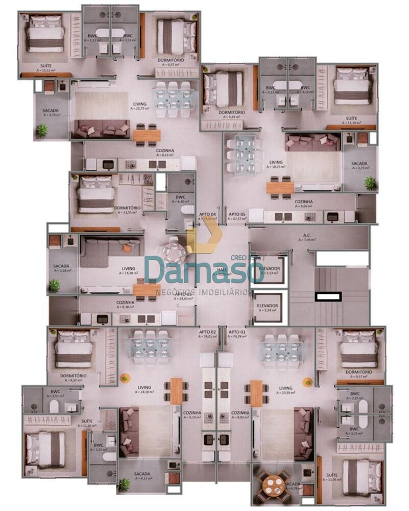 Apartamento, 2 quartos, 74 m² - Foto 8