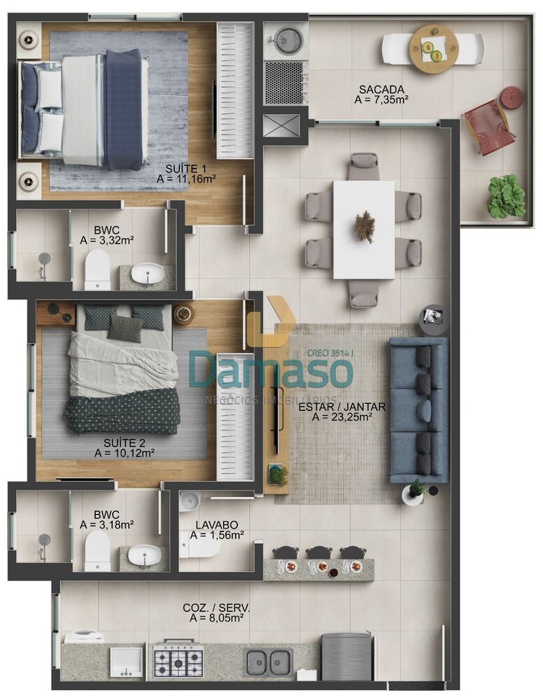 Apartamento, 2 quartos, 75 m² - Foto 7