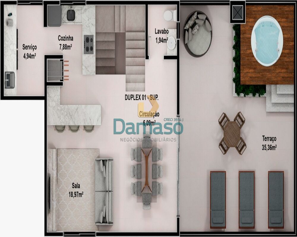 Cobertura, 3 quartos, 152 m² - Foto 6