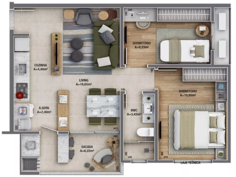 Apartamento, 2 quartos, 74 m² - Foto 8