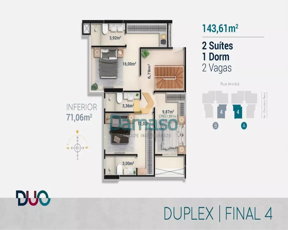 Cobertura, 3 quartos, 143 m² - Foto 4