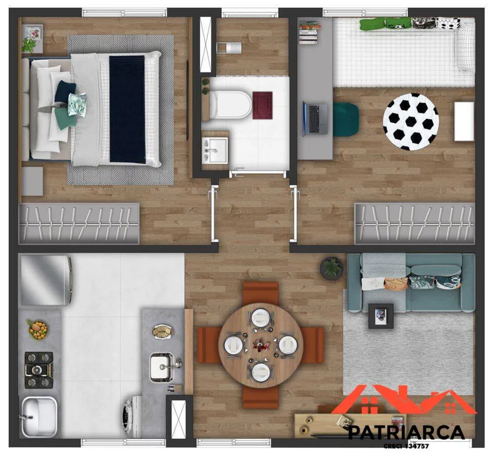 Apartamento, 2 quartos, 40 m² - Foto 3