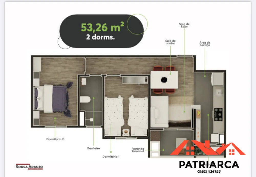 Apartamento, 2 quartos, 56 m² - Foto 12