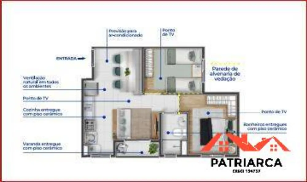 Apartamento, 2 quartos, 44 m² - Foto 11