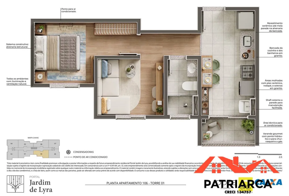 Apartamento, 2 quartos, 52 m² - Foto 1