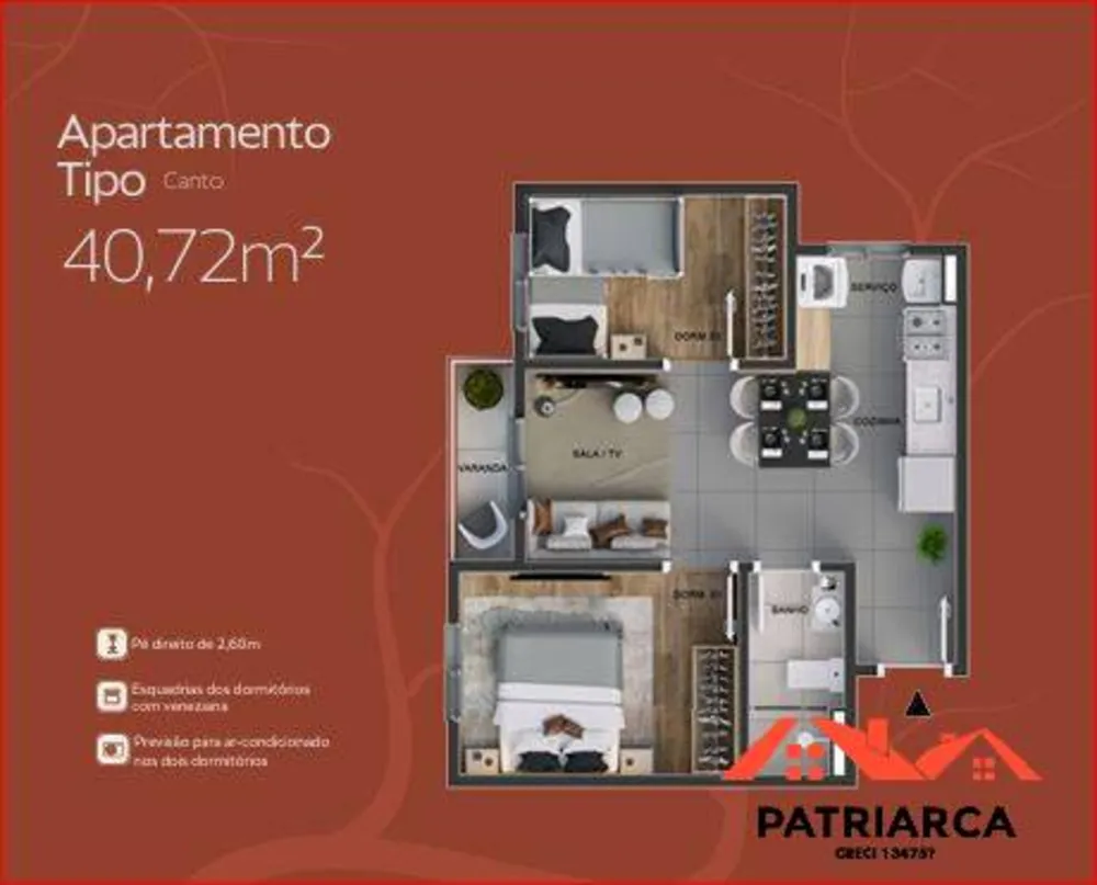 Apartamento, 2 quartos, 40 m² - Foto 16