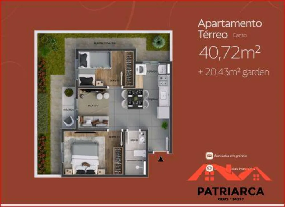 Apartamento, 2 quartos, 40 m² - Foto 14