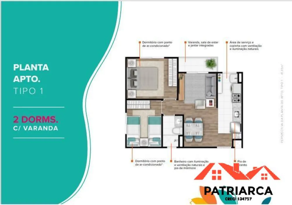 Apartamento, 2 quartos, 41 m² - Foto 11
