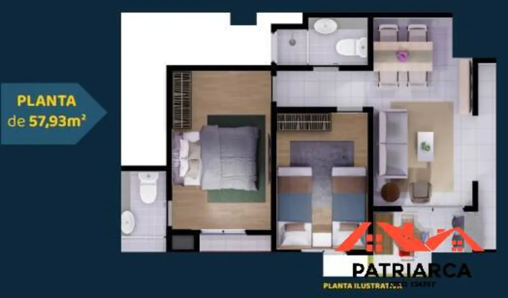 Apartamento, 2 quartos, 57 m² - Foto 8