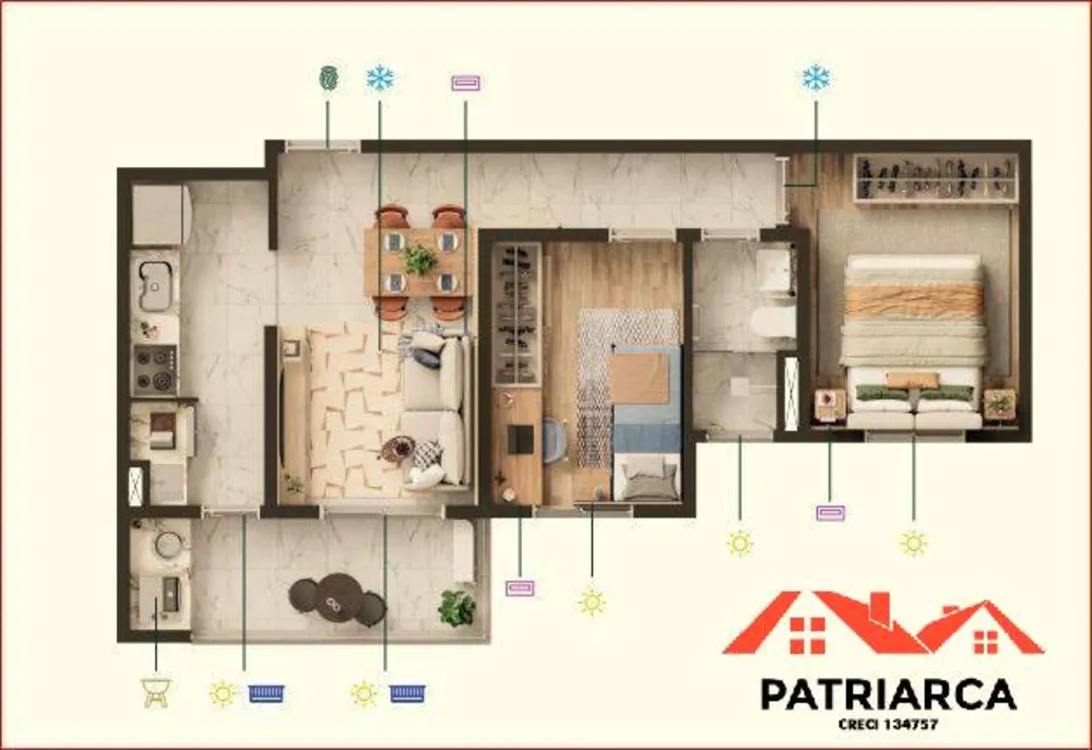 Apartamento, 2 quartos, 51 m² - Foto 12