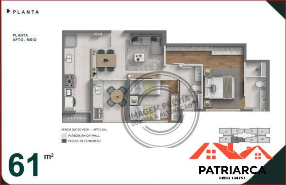 Apartamento, 2 quartos, 61 m² - Foto 5