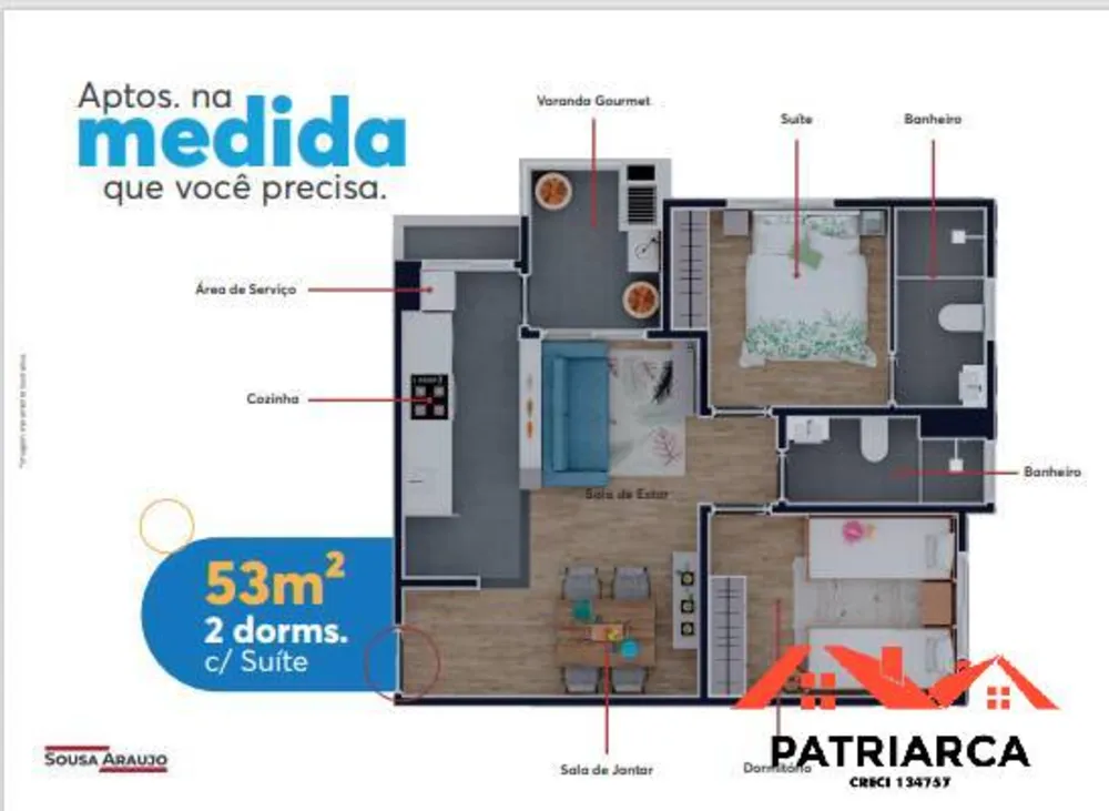 Apartamento, 53 m² - Foto 5