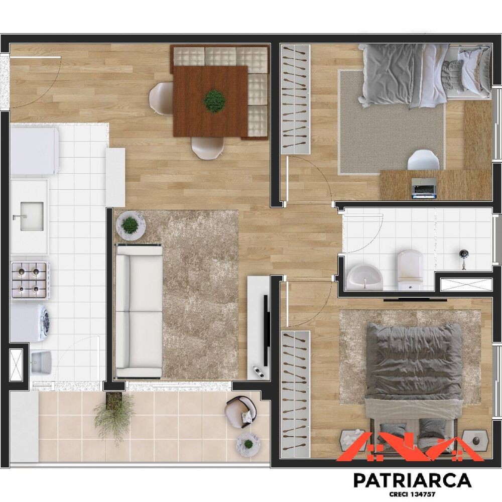 Apartamento, 2 quartos, 51 m² - Foto 1