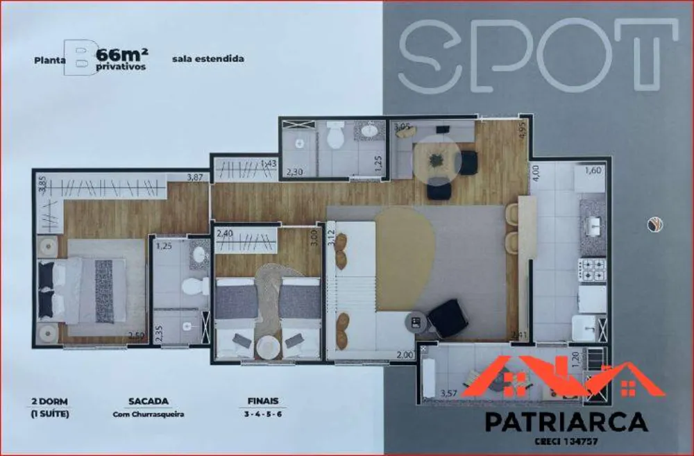 Apartamento, 2 quartos, 66 m² - Foto 10