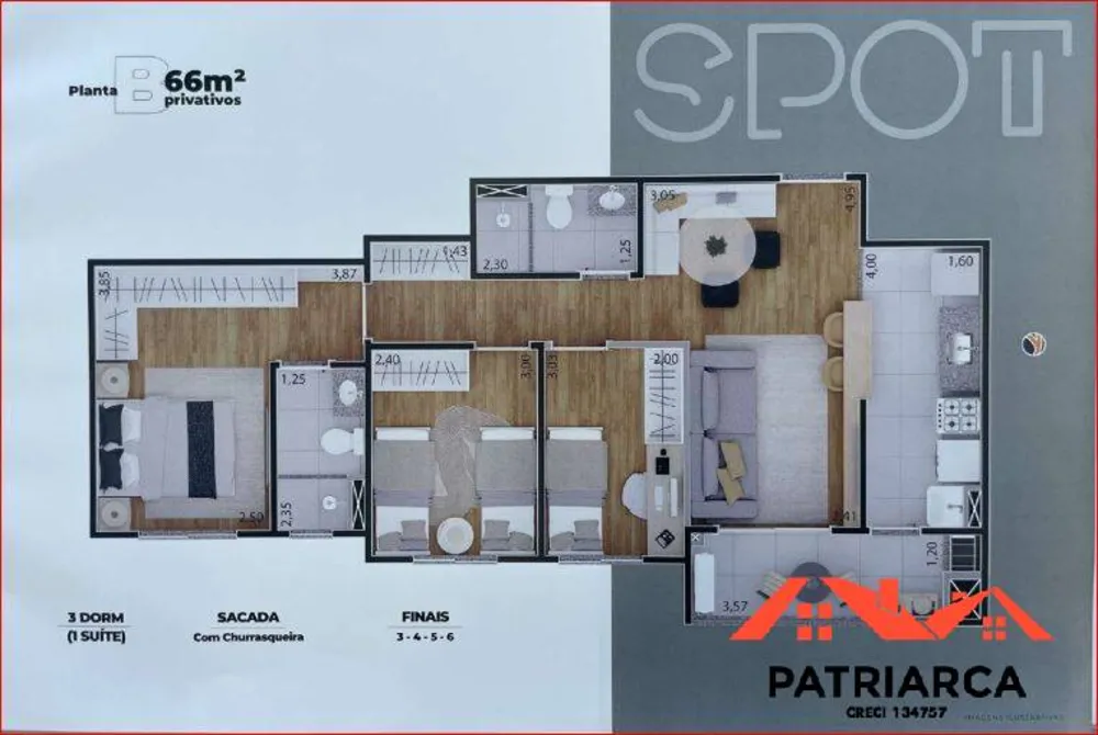 Apartamento, 2 quartos, 66 m² - Foto 11