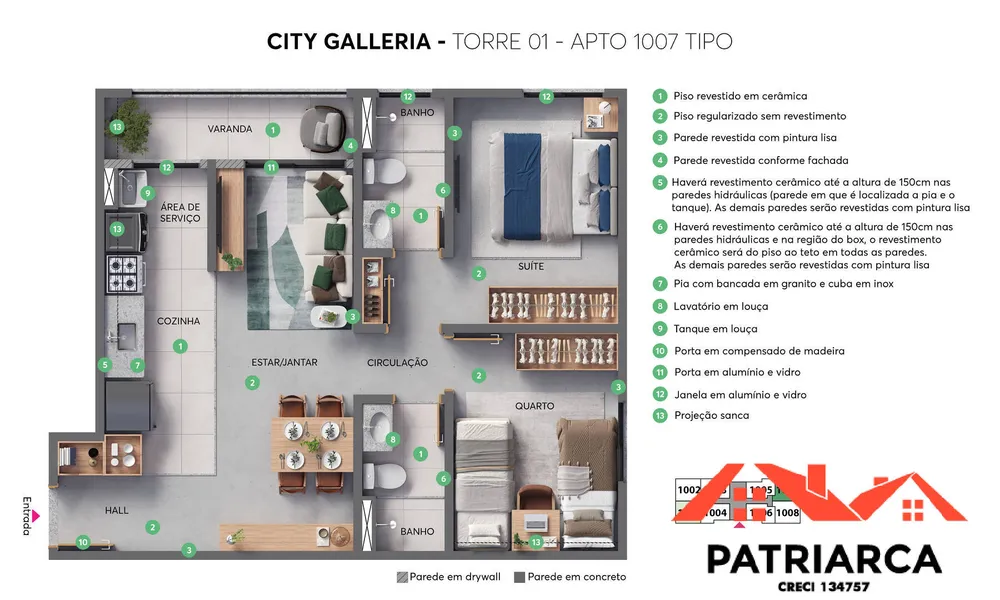 Apartamento, 2 quartos, 45 m² - Foto 6