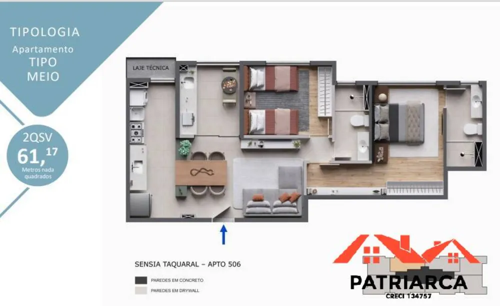 Apartamento, 2 quartos, 63 m² - Foto 4