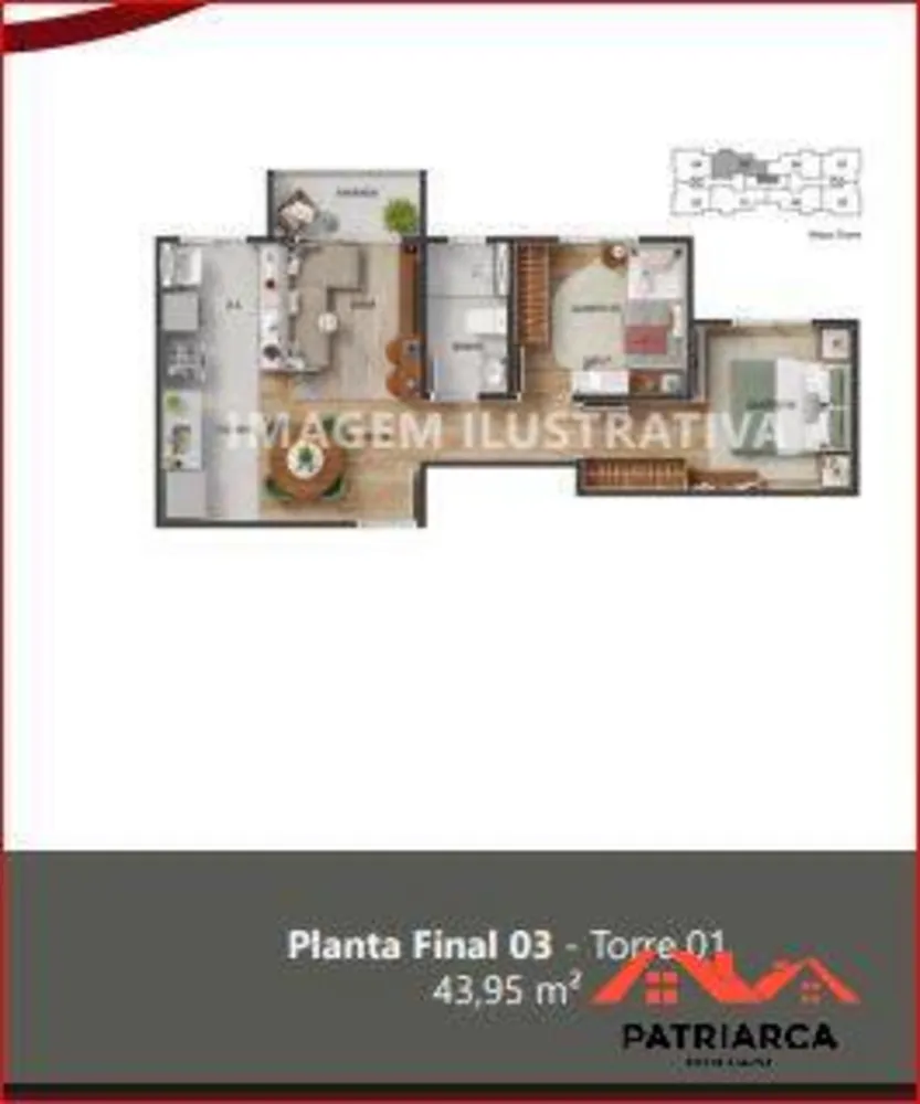 Apartamento, 2 quartos, 45 m² - Foto 9