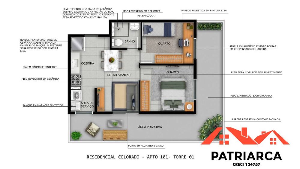 Apartamento à venda com 2 quartos, 37m² - Foto 7