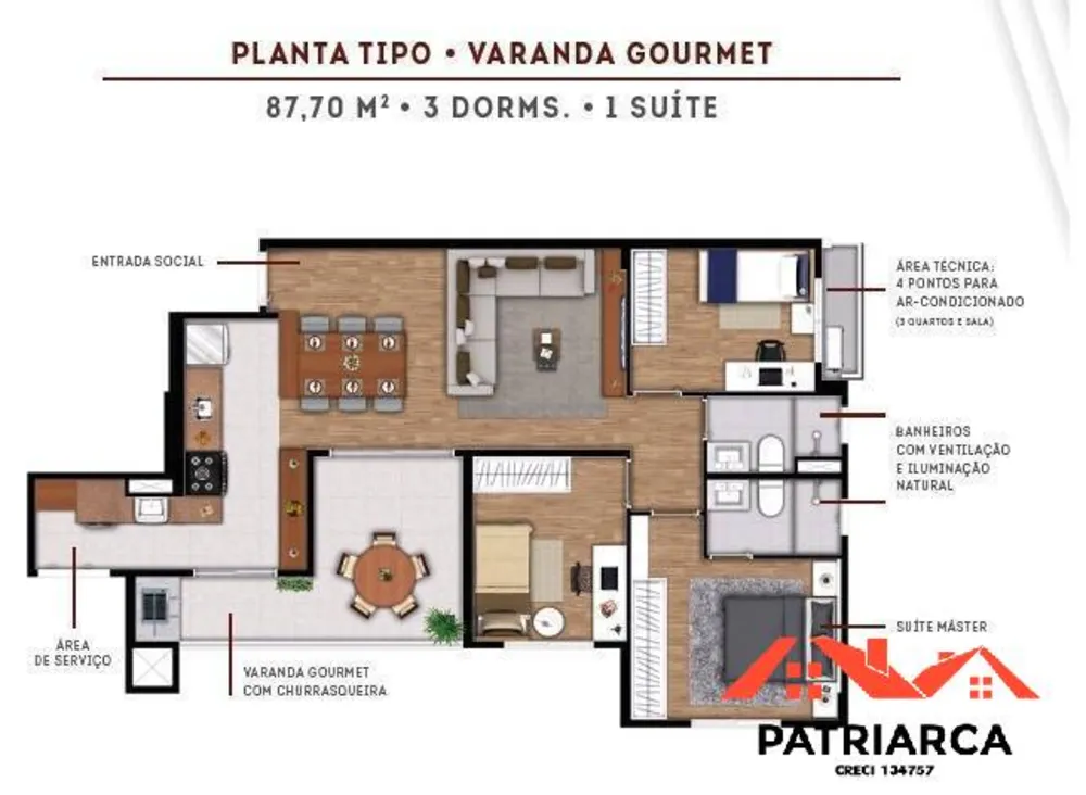 Apartamento, 3 quartos, 87 m² - Foto 10