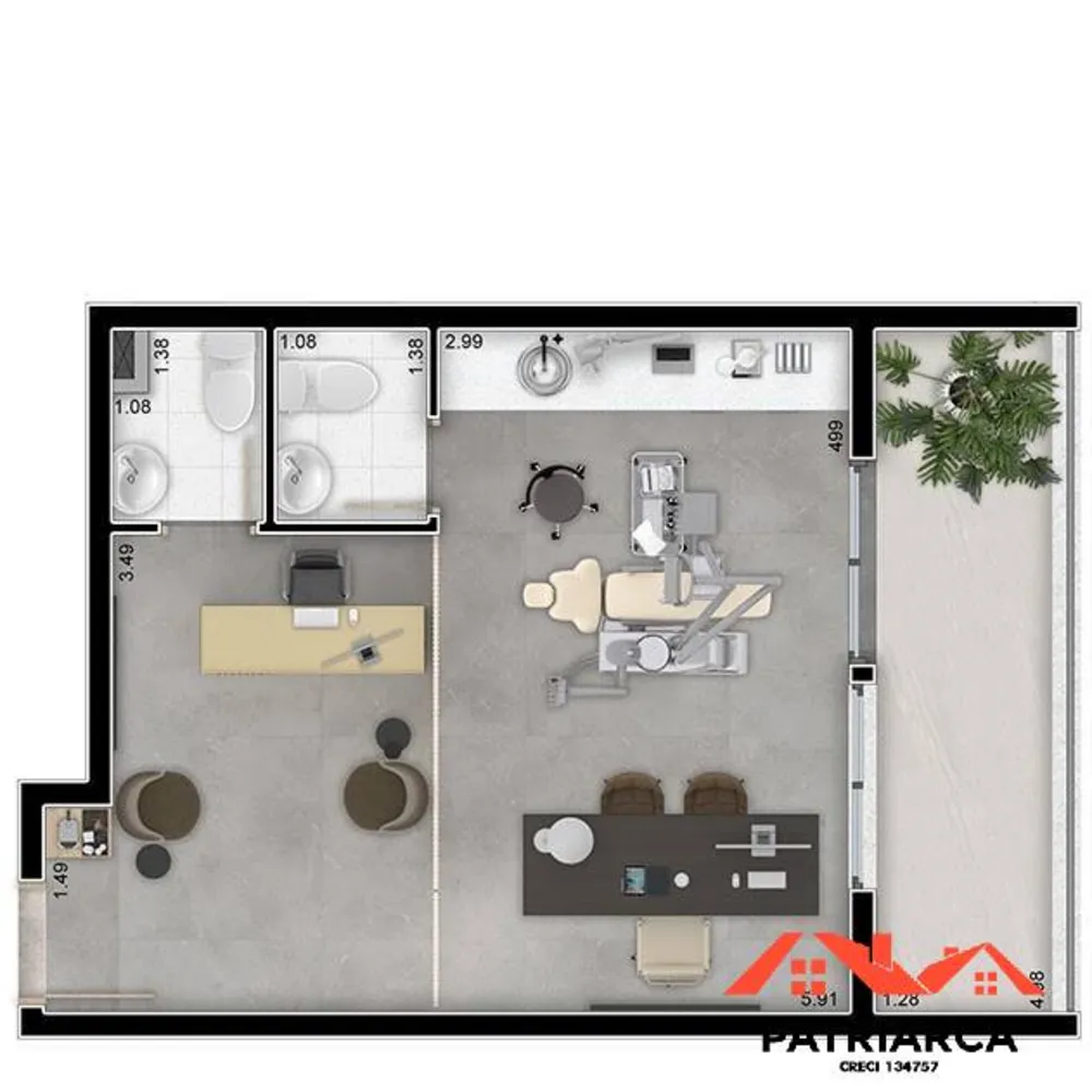 Sala-Conjunto, 32 m² - Foto 6