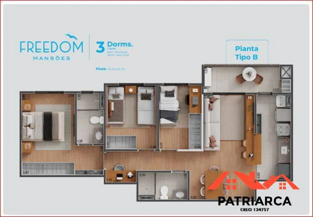Apartamento, 2 quartos, 66 m² - Foto 7