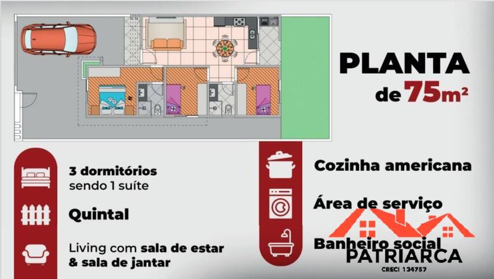 Casa, 2 quartos, 65 m² - Foto 4