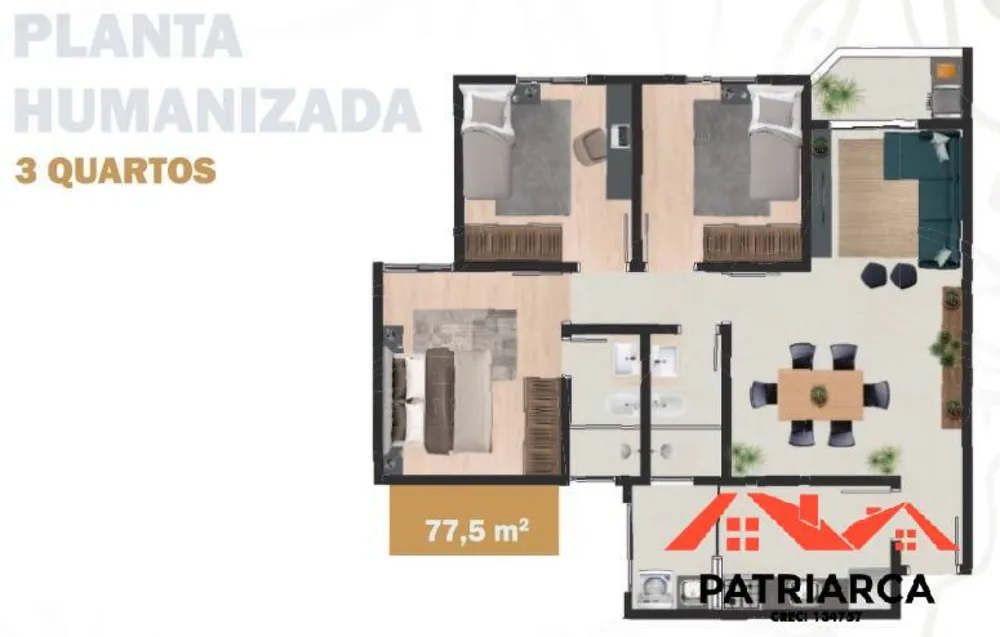 Apartamento, 3 quartos, 61 m² - Foto 12