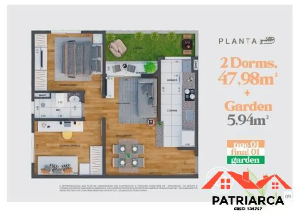 Apartamento, 2 quartos, 47 m² - Foto 7