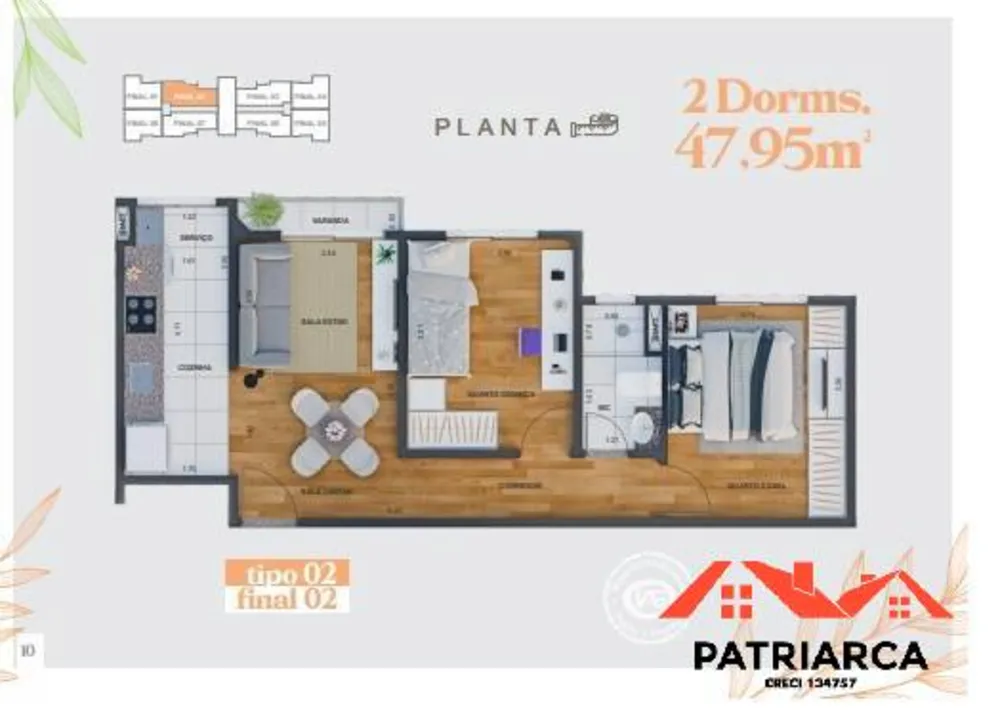 Apartamento, 2 quartos, 47 m² - Foto 6