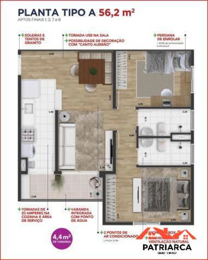 Apartamento, 2 quartos, 56 m² - Foto 15