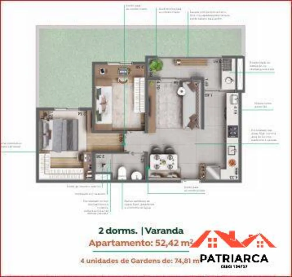 Apartamento, 2 quartos, 56 m² - Foto 16