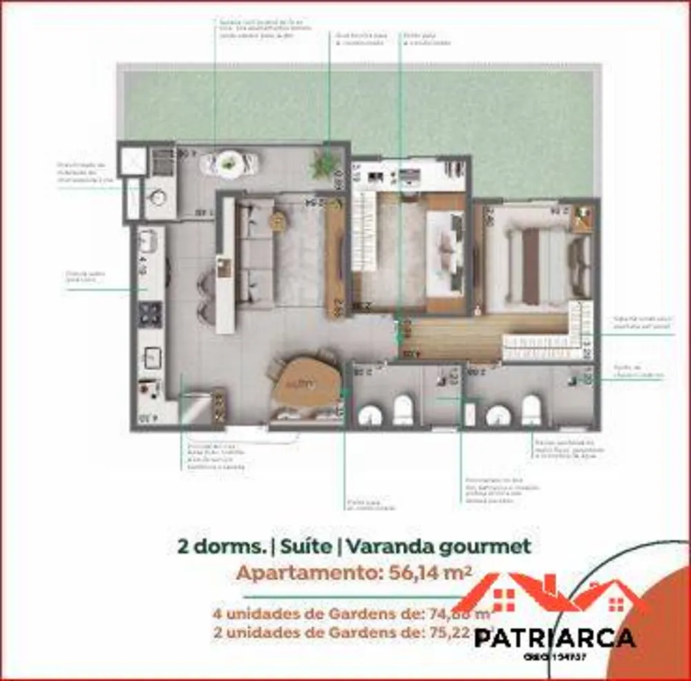 Apartamento, 2 quartos, 56 m² - Foto 13