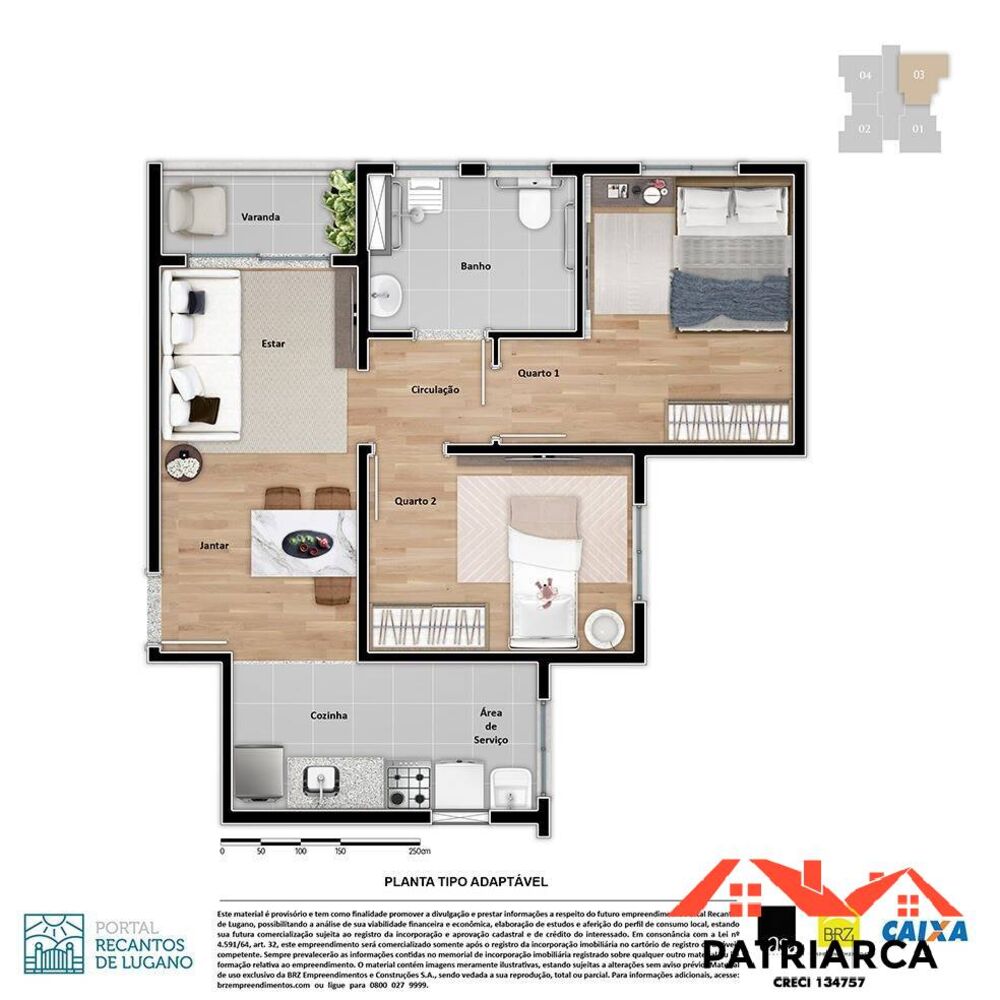 Apartamento à venda com 2 quartos, 58m² - Foto 7