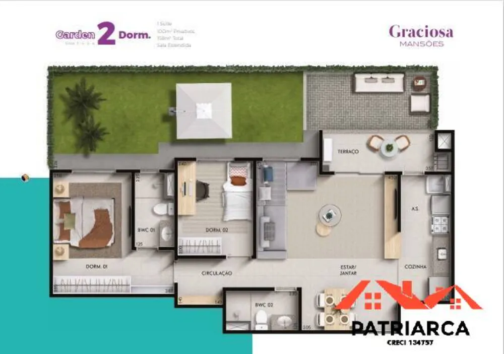 Apartamento, 2 quartos, 66 m² - Foto 2