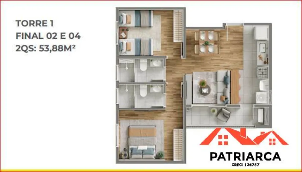 Apartamento, 2 quartos, 51 m² - Foto 8