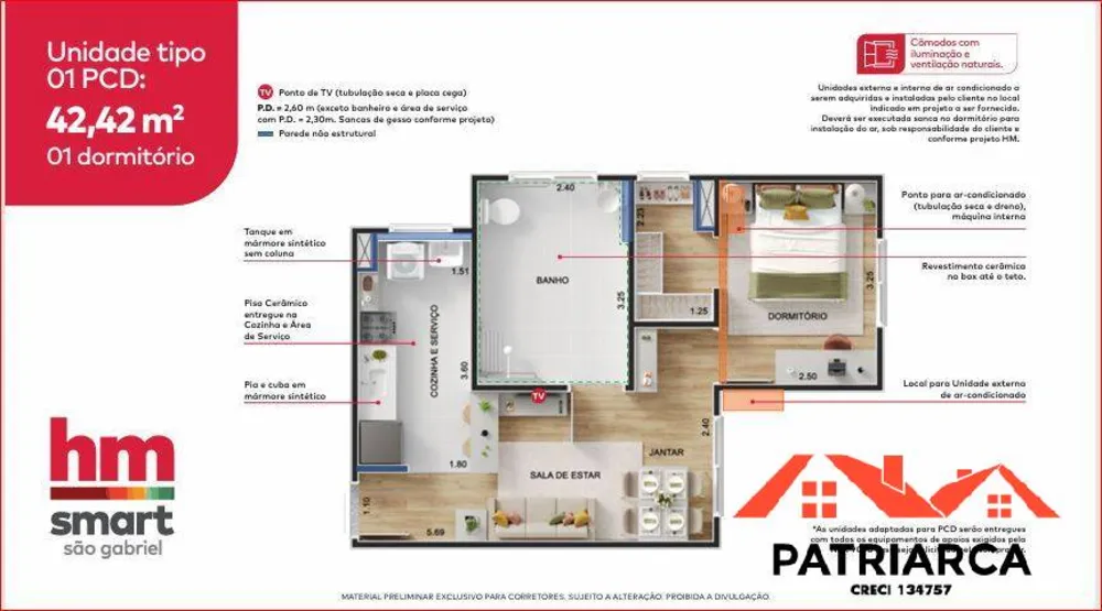 Apartamento, 2 quartos, 43 m² - Foto 16