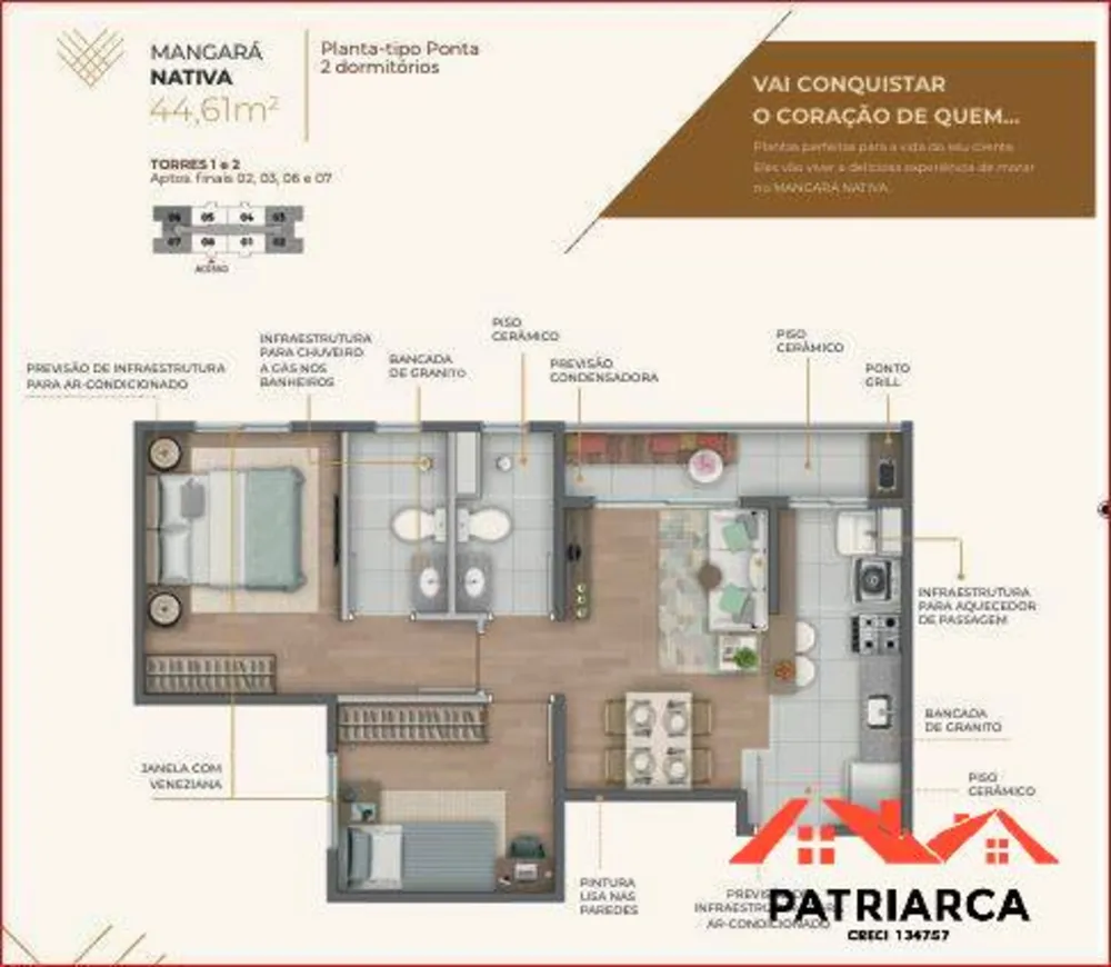 Apartamento, 2 quartos, 45 m² - Foto 6