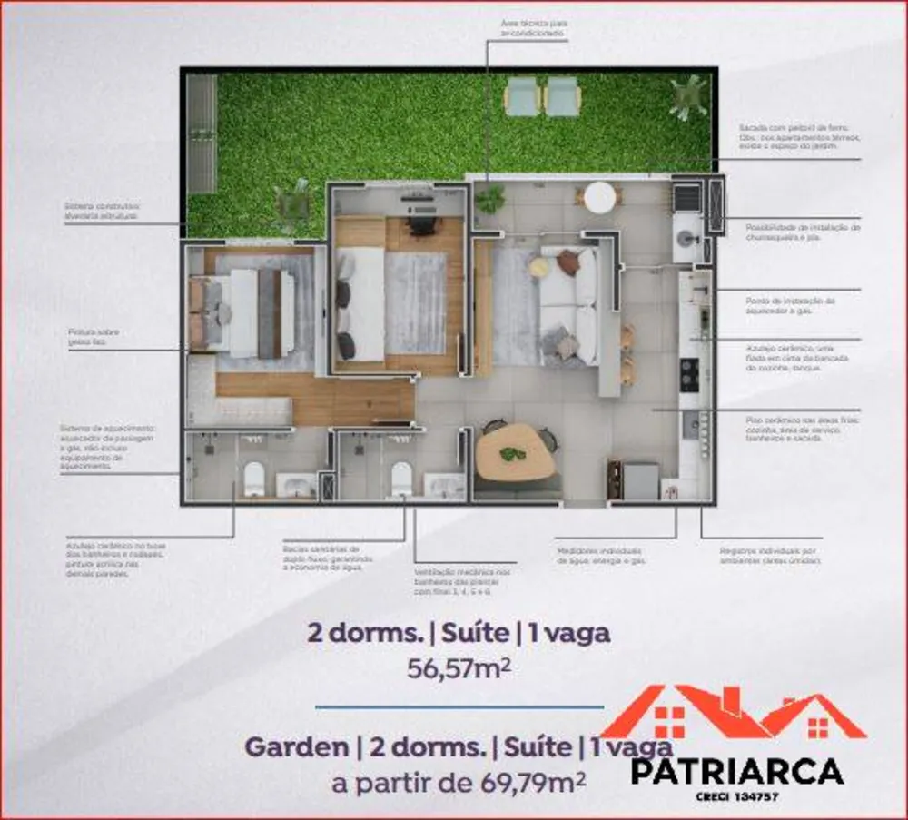 Apartamento, 2 quartos, 56 m² - Foto 13