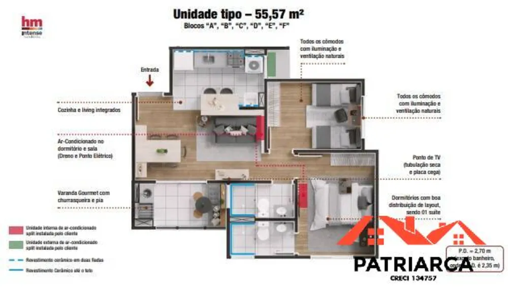 Apartamento, 2 quartos, 55 m² - Foto 12