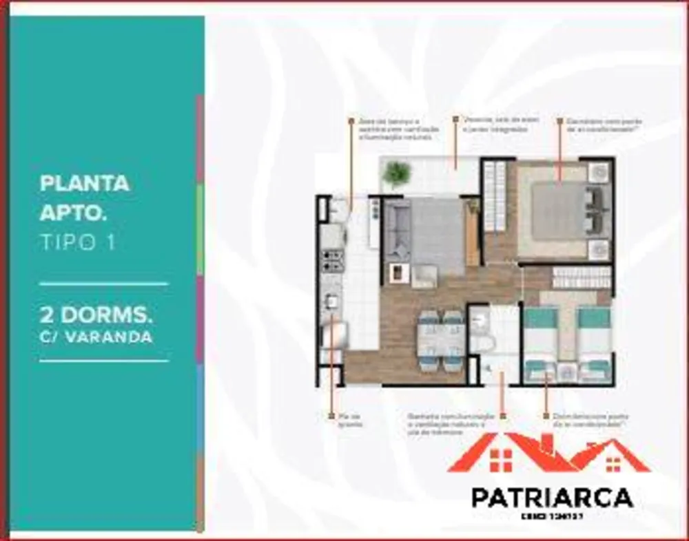 Apartamento, 2 quartos, 43 m² - Foto 9