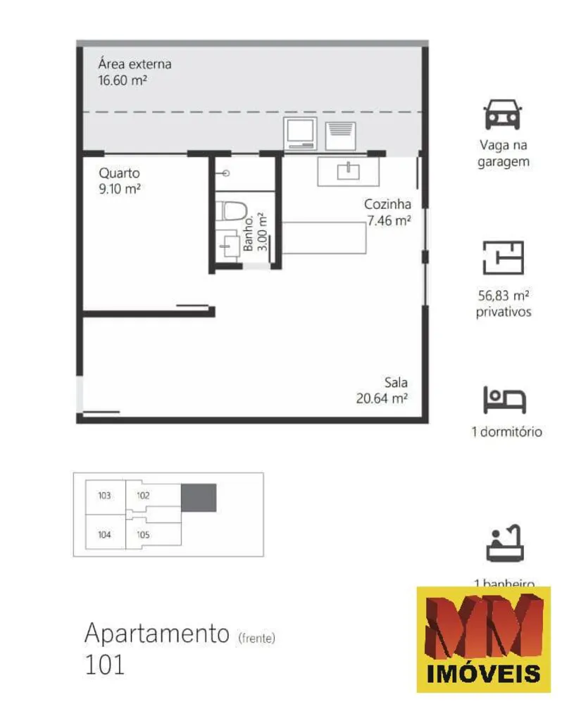 Casa de Condomínio, 1 quarto - Foto 11