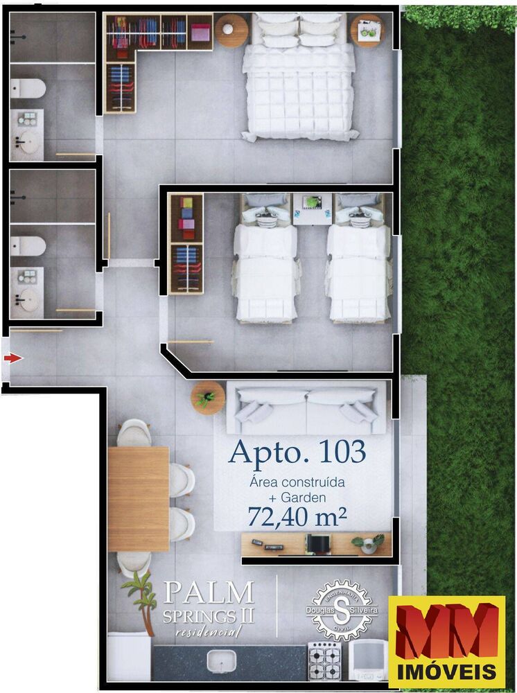 Casa de Condomínio, 2 quartos - Foto 3