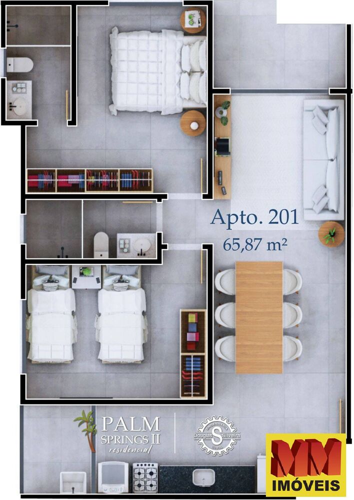 Casa de Condomínio, 2 quartos - Foto 4