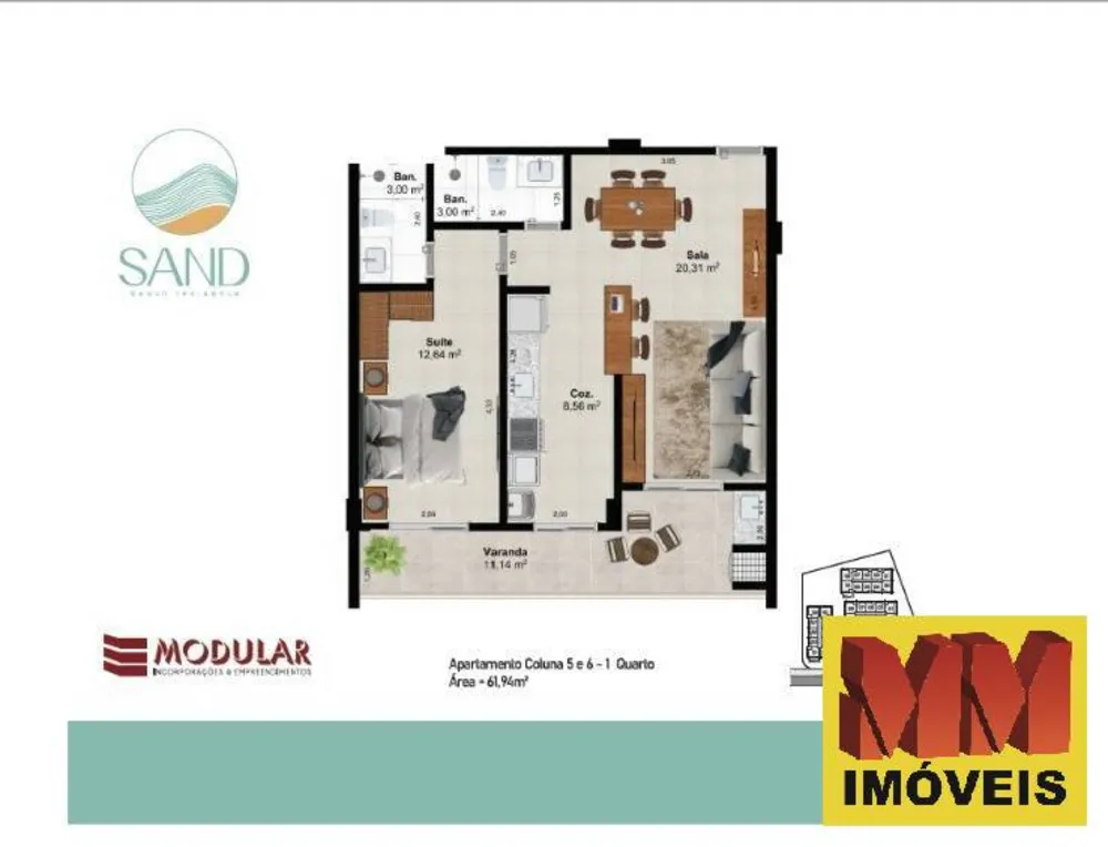 Apartamento, 1 quarto, 65 m² - Foto 23